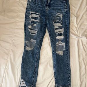 Distressed Blue Jeans for Women